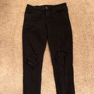 black ripped jeans from american eagle